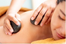 温めながらほぐすホットストーン